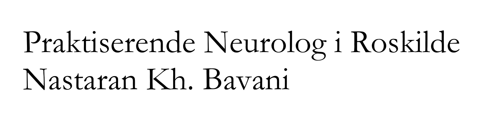 Praktiserende Neurolog i Roskilde